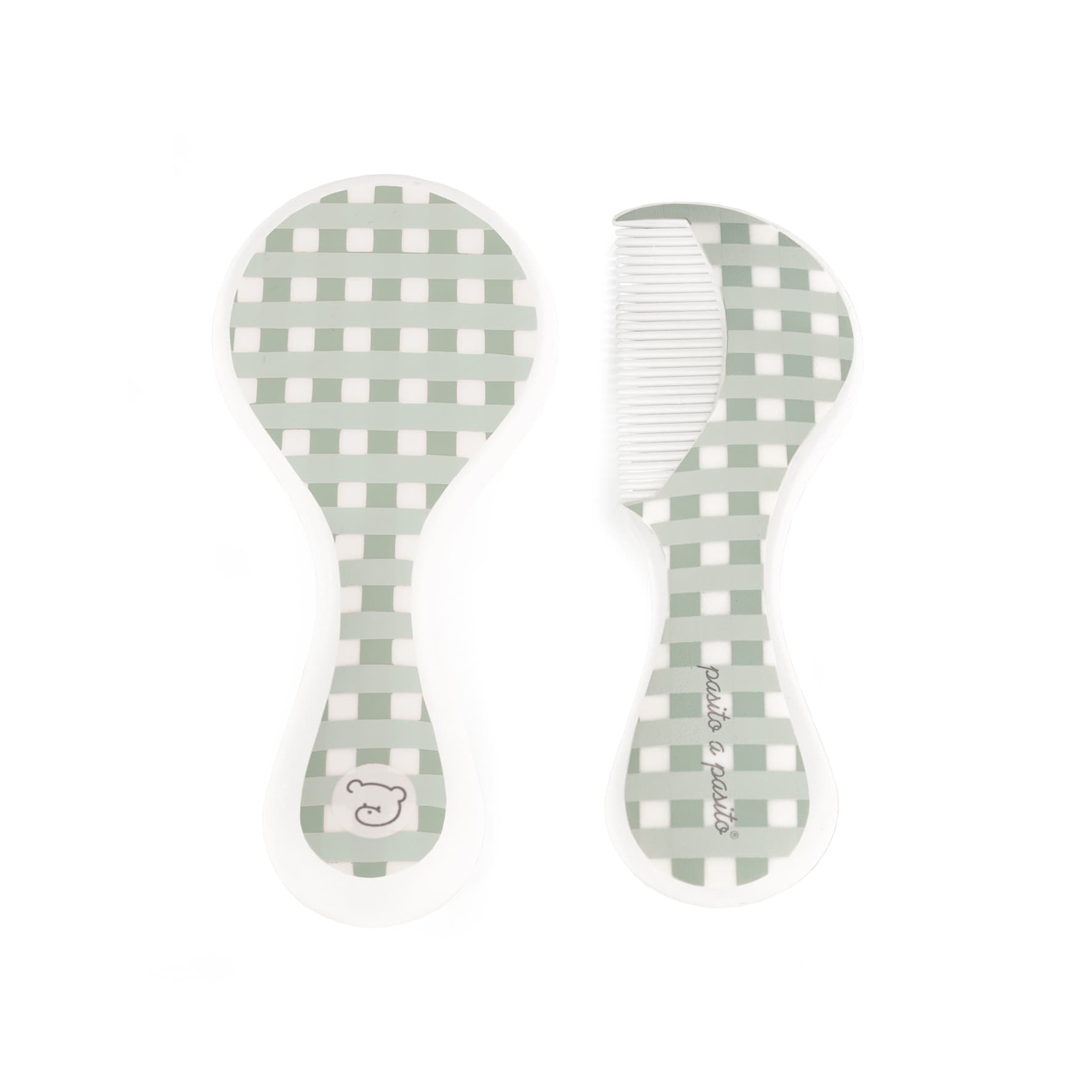Set Spazzola e Pettine Pasito A Pasito Vichy – Verde