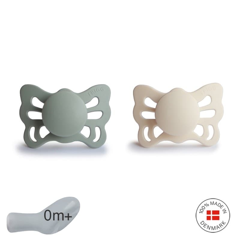 Succhietto Frigg Anatomico Silicone 2 in 1 Butterfly 0-6 mesi - Vari Colori – Sage/Cream