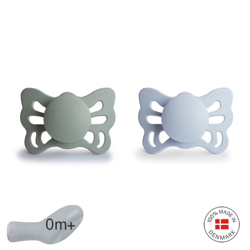 Succhietto Frigg Anatomico Silicone 2 in 1 Butterfly 0-6 mesi - Vari Colori – Sage/Powder B.