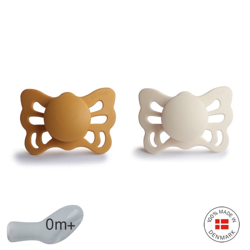Succhietto Frigg Anatomico Silicone 2 in 1 Butterfly 0-6 mesi - Vari Colori – Honey G./Cream