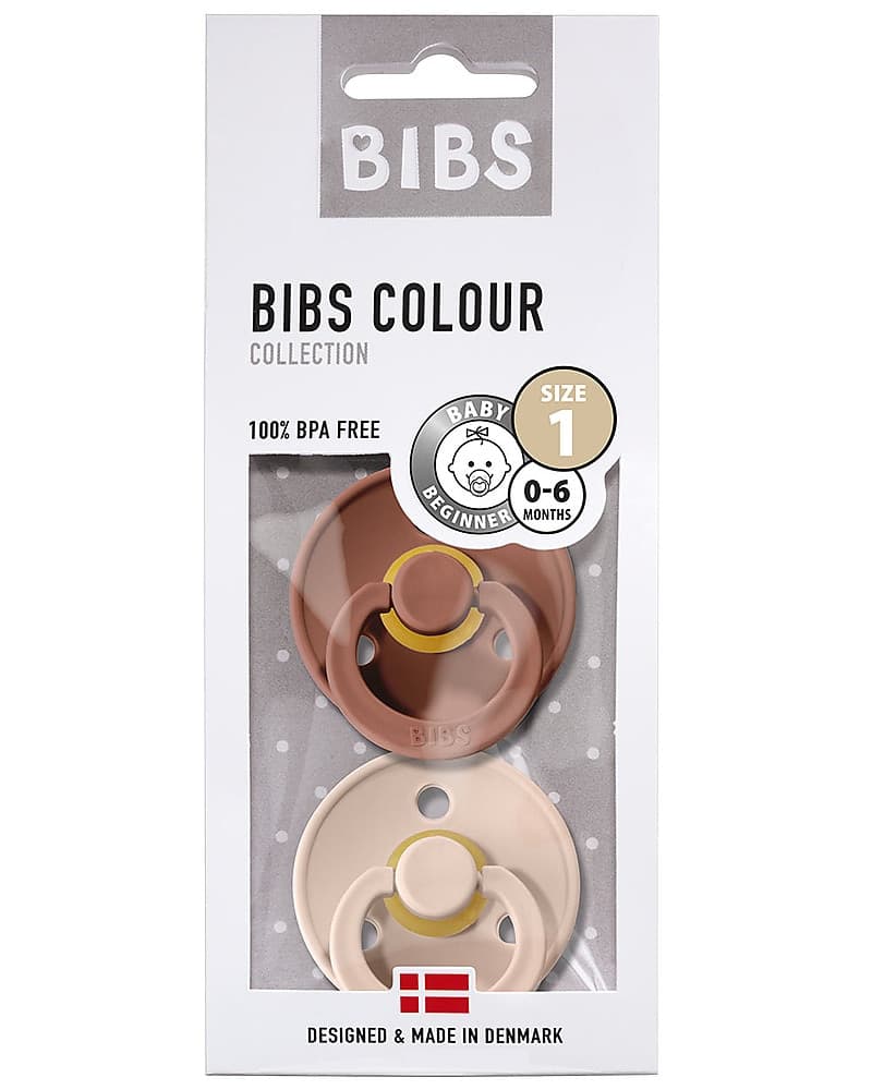 Set 2 Ciucci BIBS Colour Caucciù 6-18 mesi – Rosa Cipria/Woodchuck