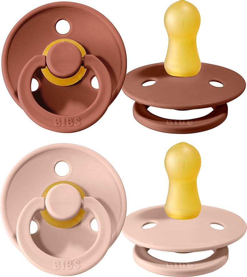 Set 2 Ciucci BIBS Colour Caucciù 6-18 mesi – Rosa Cipria/Woodchuck