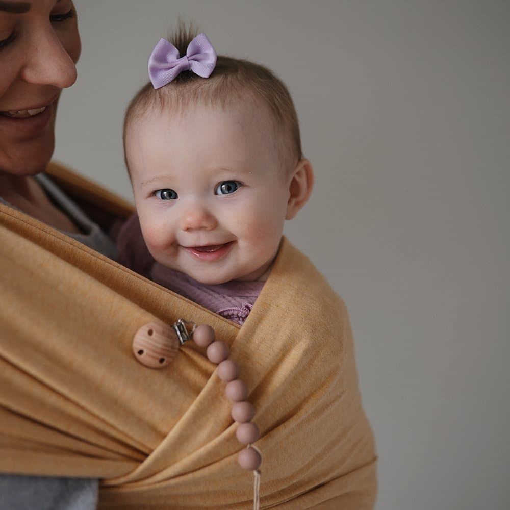 Marsupio Mushie Baby Carrier Wrap - Vari Colori – Mostarda