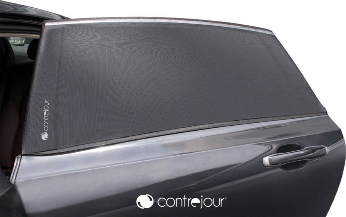 Set 2 Tendine Parasole Contrejour Elastiche Nero