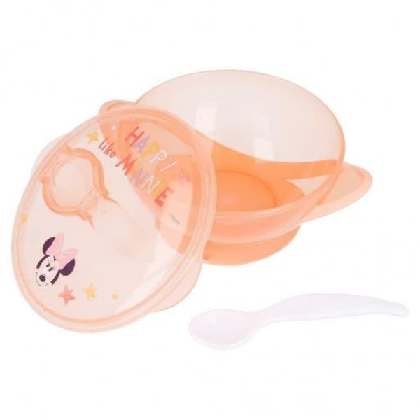 Piatto con Ventosa e Cucchiaino Disney Baby – Rosa