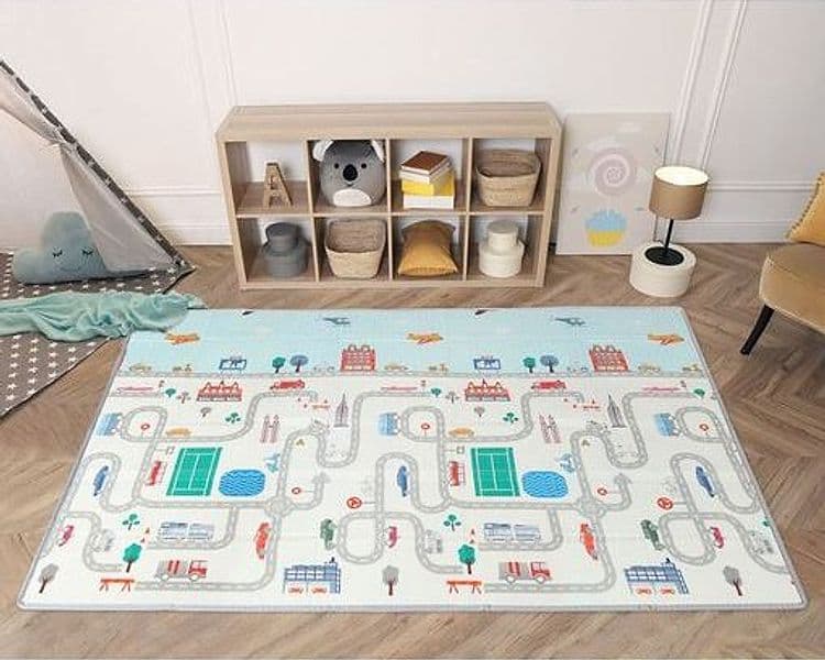 Tappeto Pieghevole Reversibile Kiokids 200x150 cm – Veicoli