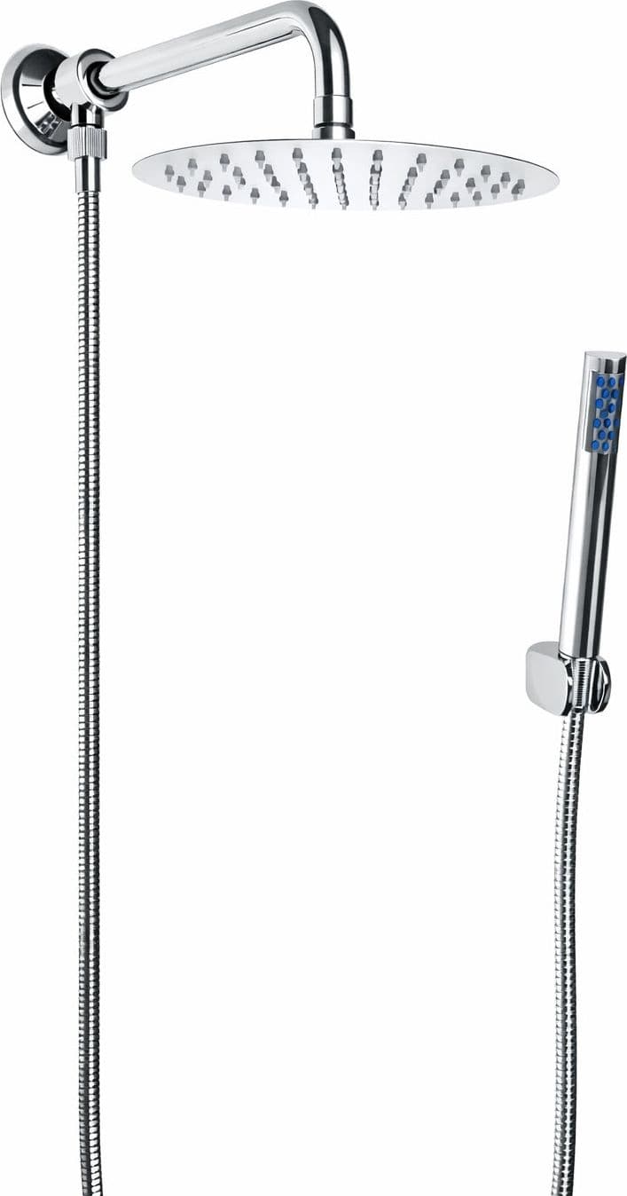 Kit doccia completo con deviatore a pressione completo di braccio Cm 30 - 3