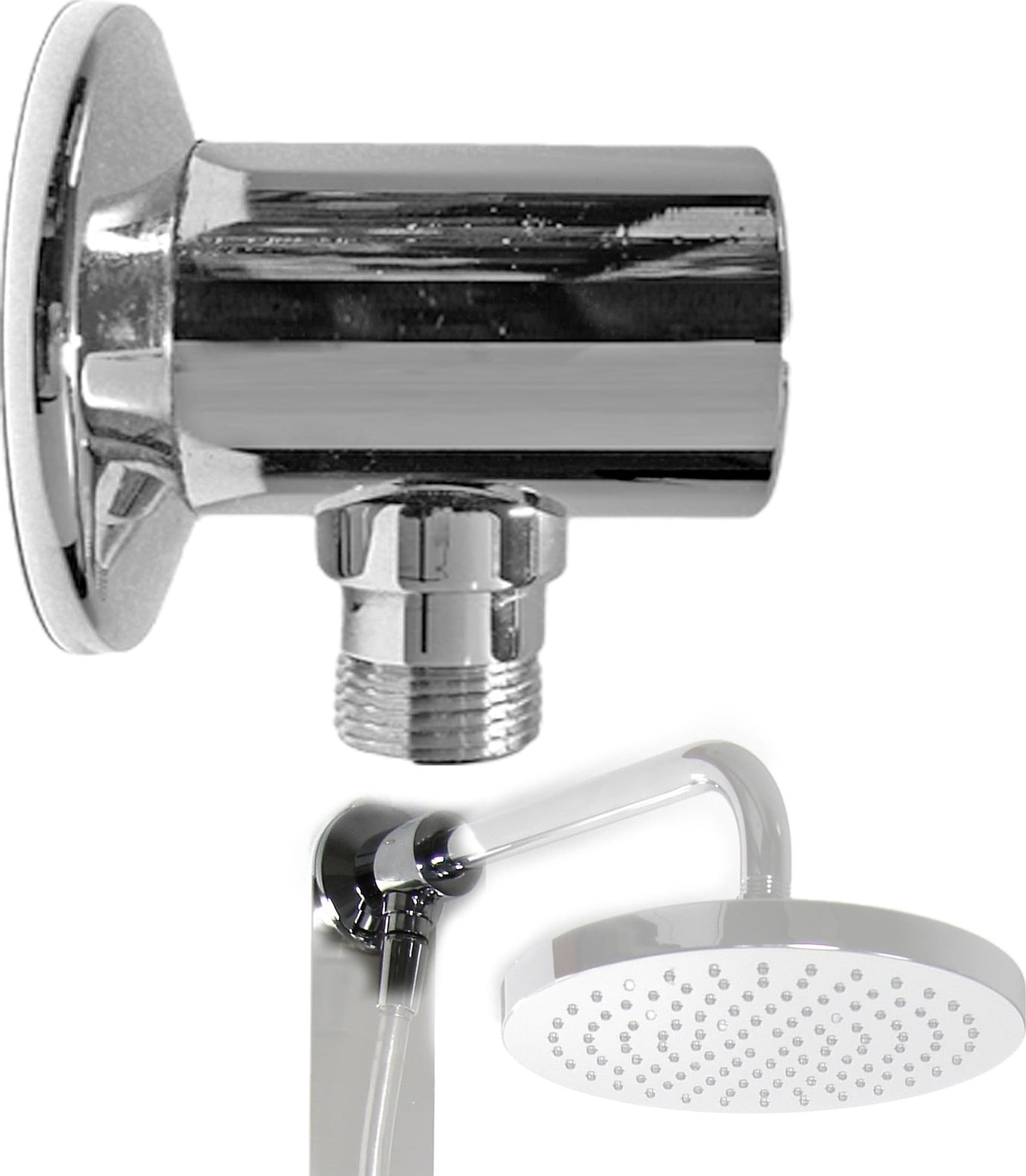 Deviatore per doccia a pressione, cromato - 5