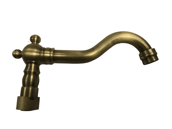 Canna di ricambio lavorata vintage epoca bronzata - 5