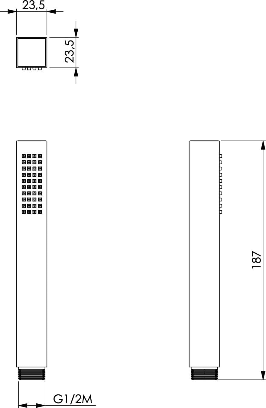 Doccetta squadrata, quadrata di design - 2