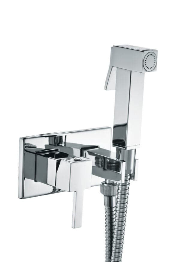 Kit per wc bidet con doccetta ad incasso quadrato - 3