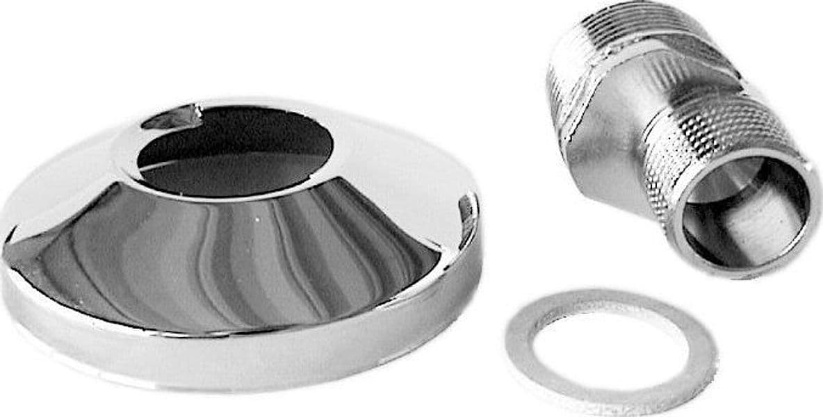 Eccentrico con rosone, da 1/2 x 3/4, spostamento 2 cm – Bagnoclic – argentato