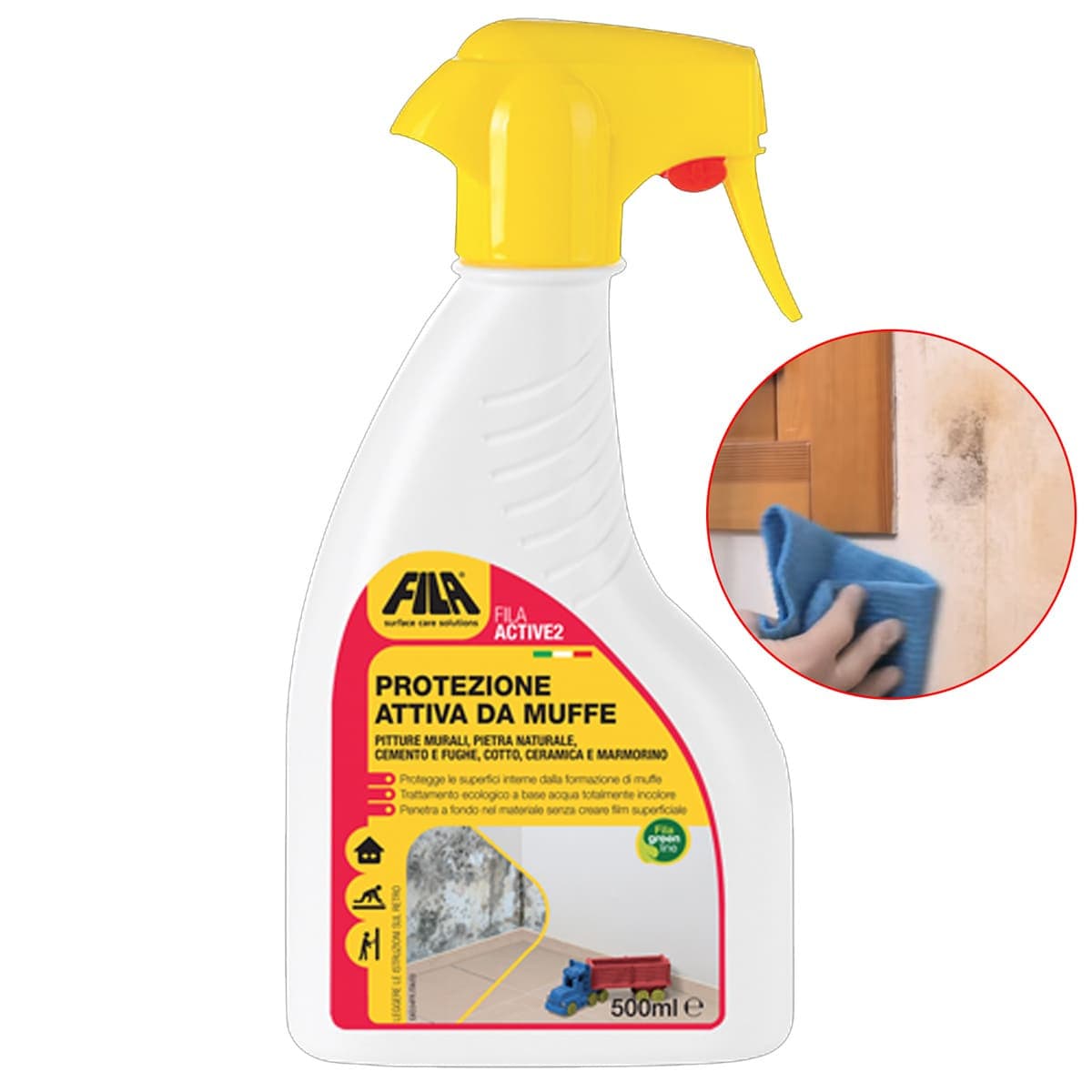 FILA ACTIVE-2 500 Ml e 5 Litri rimuovi muffa universale - 4