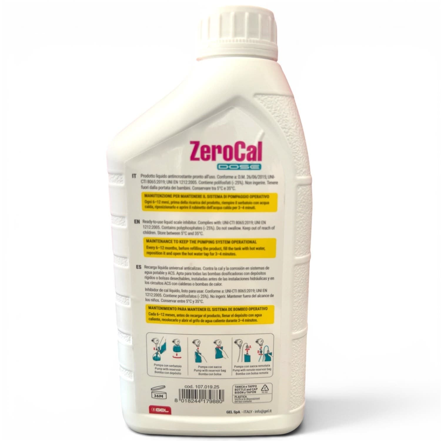 Zerocal+-Dose-1-litro-Ricarica-Per-Dosatori-Anticalcare-Ricarica-Anticalcare-Zerocal-Dose