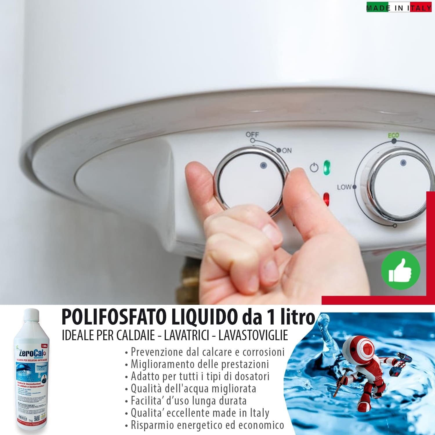Zerocal+-Dose-1-litro-Ricarica-Per-Dosatori-Anticalcare-Ricarica-Anticalcare-Zerocal-Dose