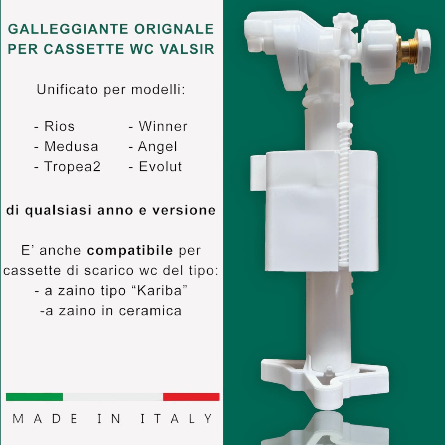 Galleggiante Cassetta Wc Valsir Originale, per modelli Rios Medusa Tropea2 Winner di qualsiasi anno - 3