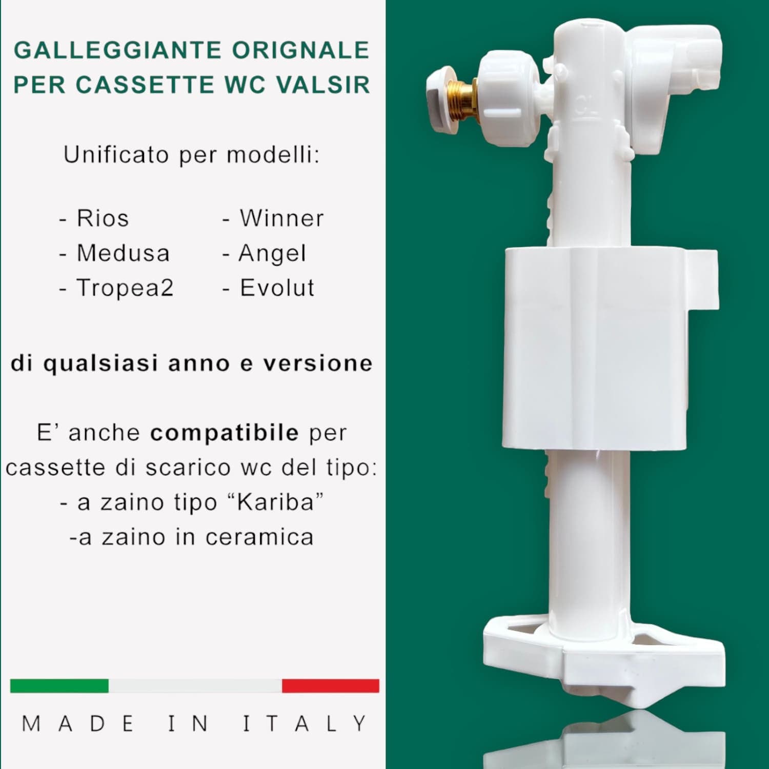 Galleggiante Cassetta Wc Valsir Originale, per modelli Rios Medusa Tropea2 Winner di qualsiasi anno - 4