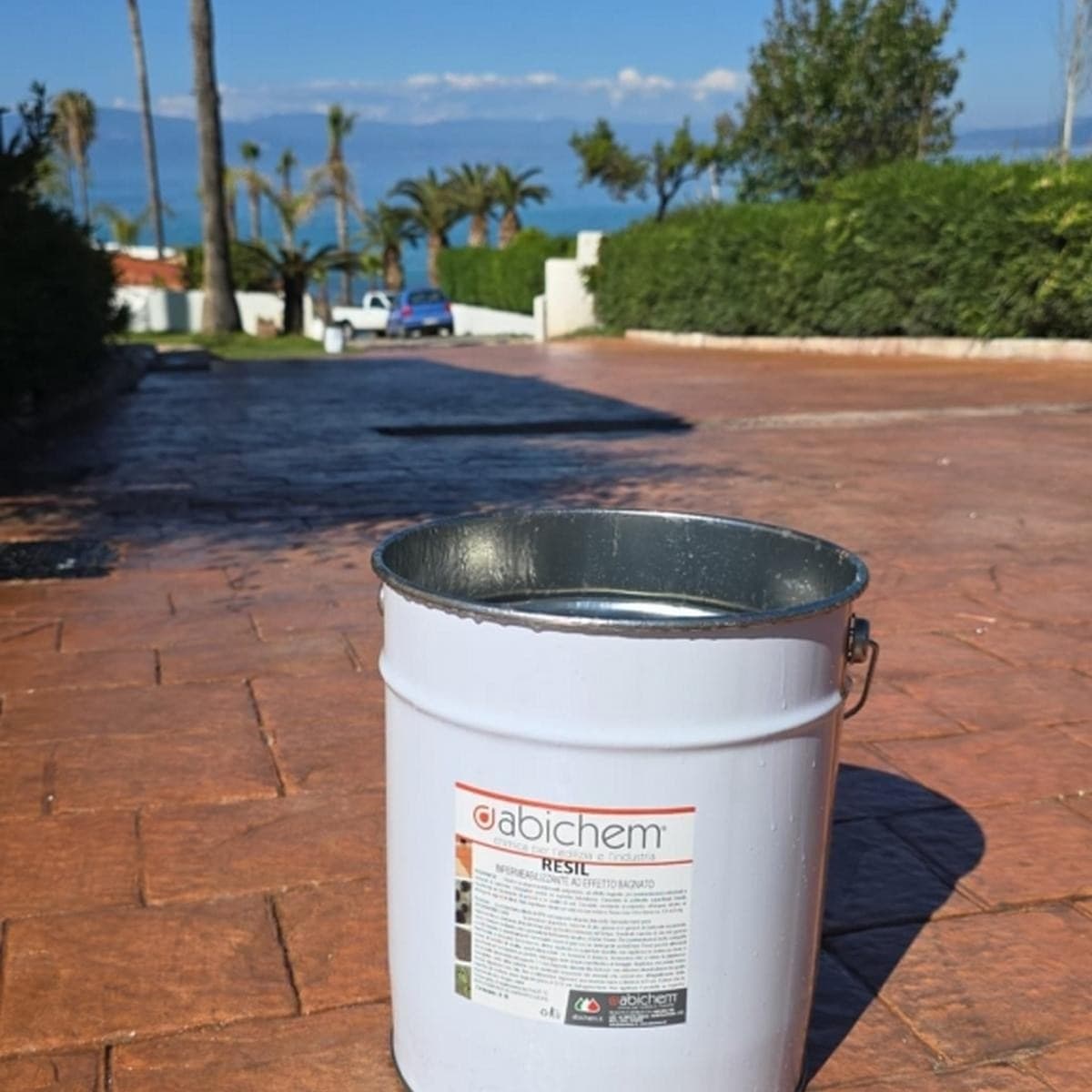 RESIL Resina Impermeabilizzante Consolidante Antipolvere per Pavimenti in Cemento Stampato e Pietre - 16