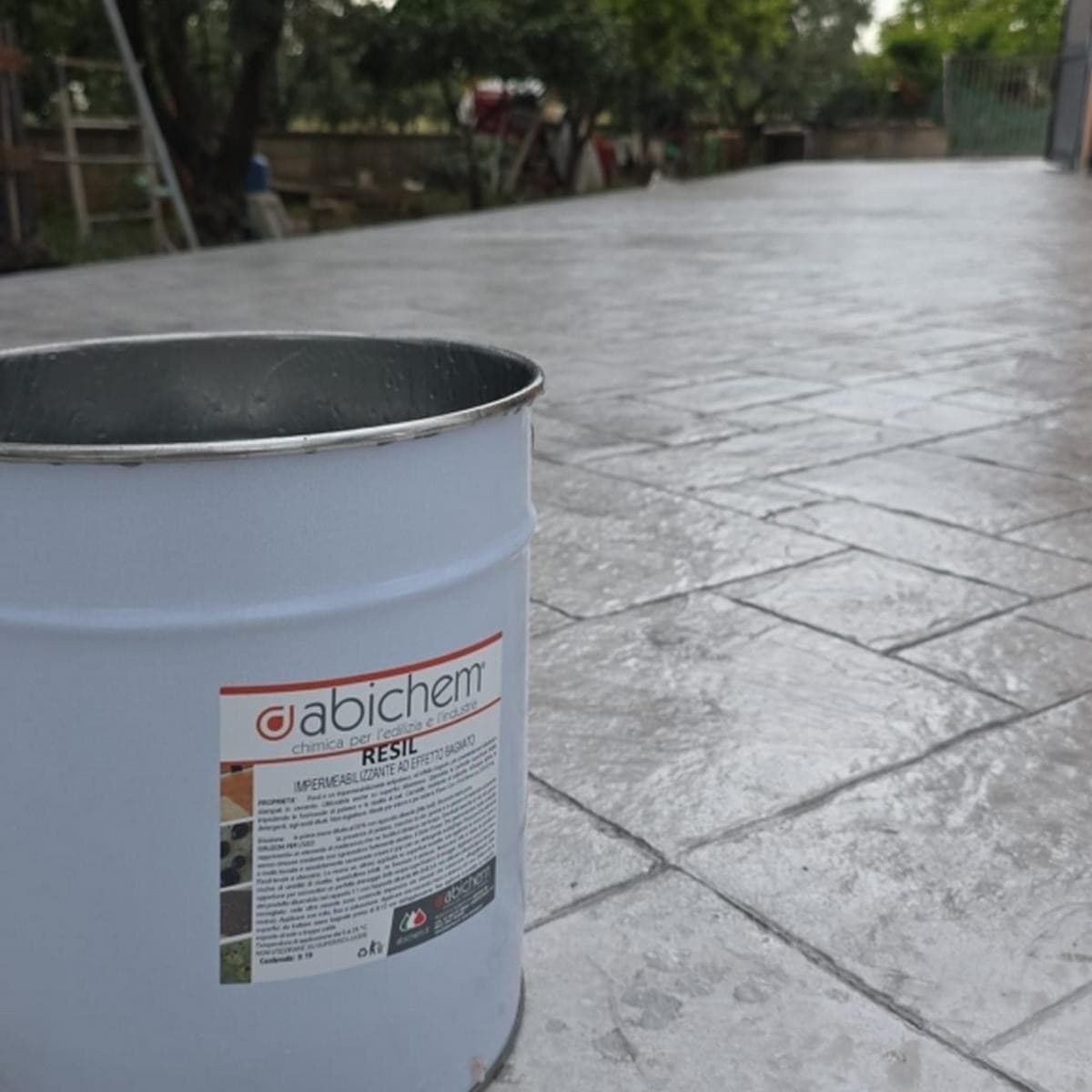 RESIL Resina Impermeabilizzante Consolidante Antipolvere per Pavimenti in Cemento Stampato e Pietre - 18