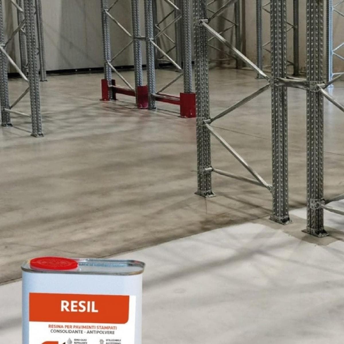 RESIL Resina Impermeabilizzante Consolidante Antipolvere per Pavimenti in Cemento Stampato e Pietre - 7