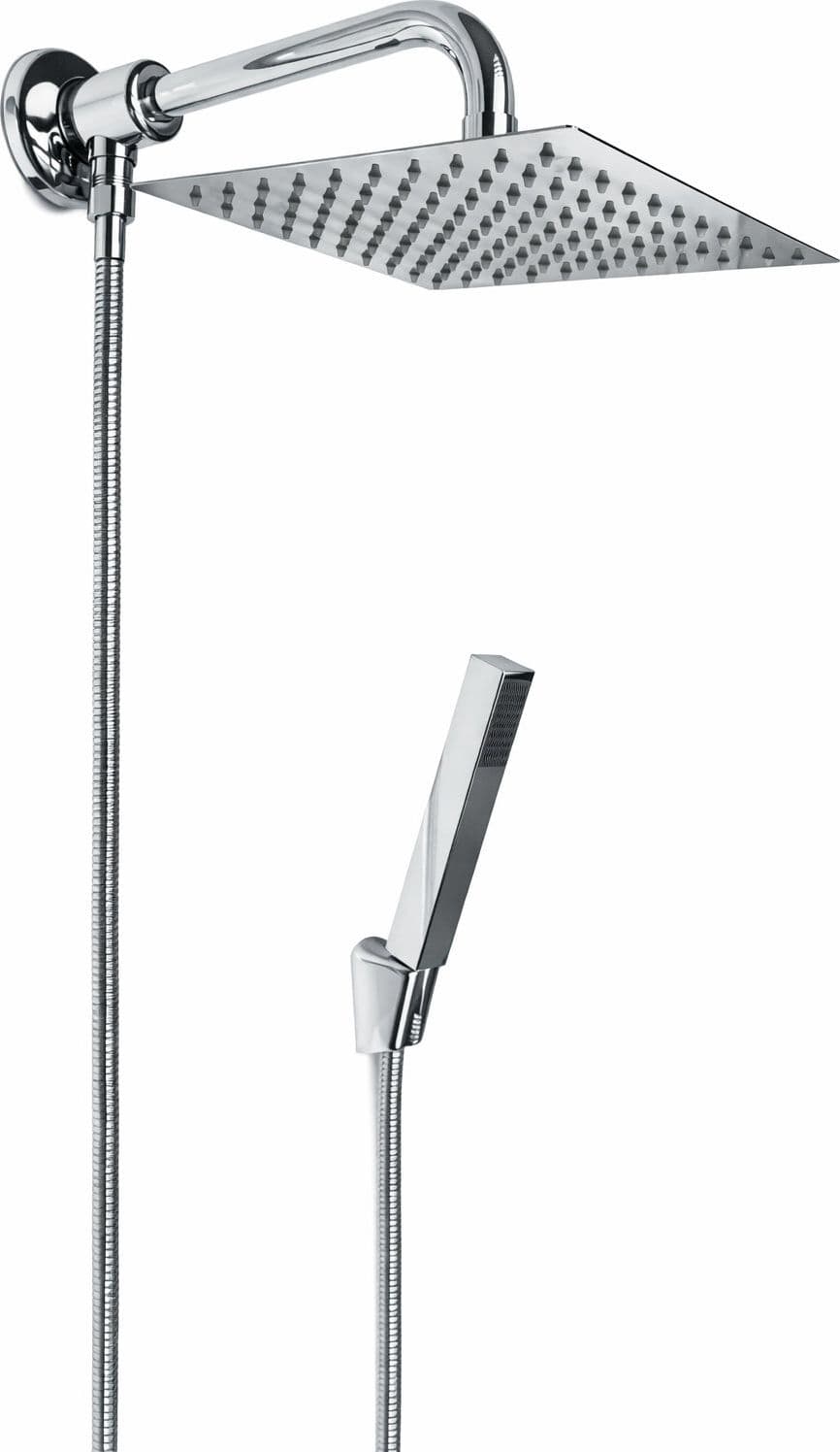 Set doccia con deviatore , braccio doccia cm 30 – Bagnoclic – grigio