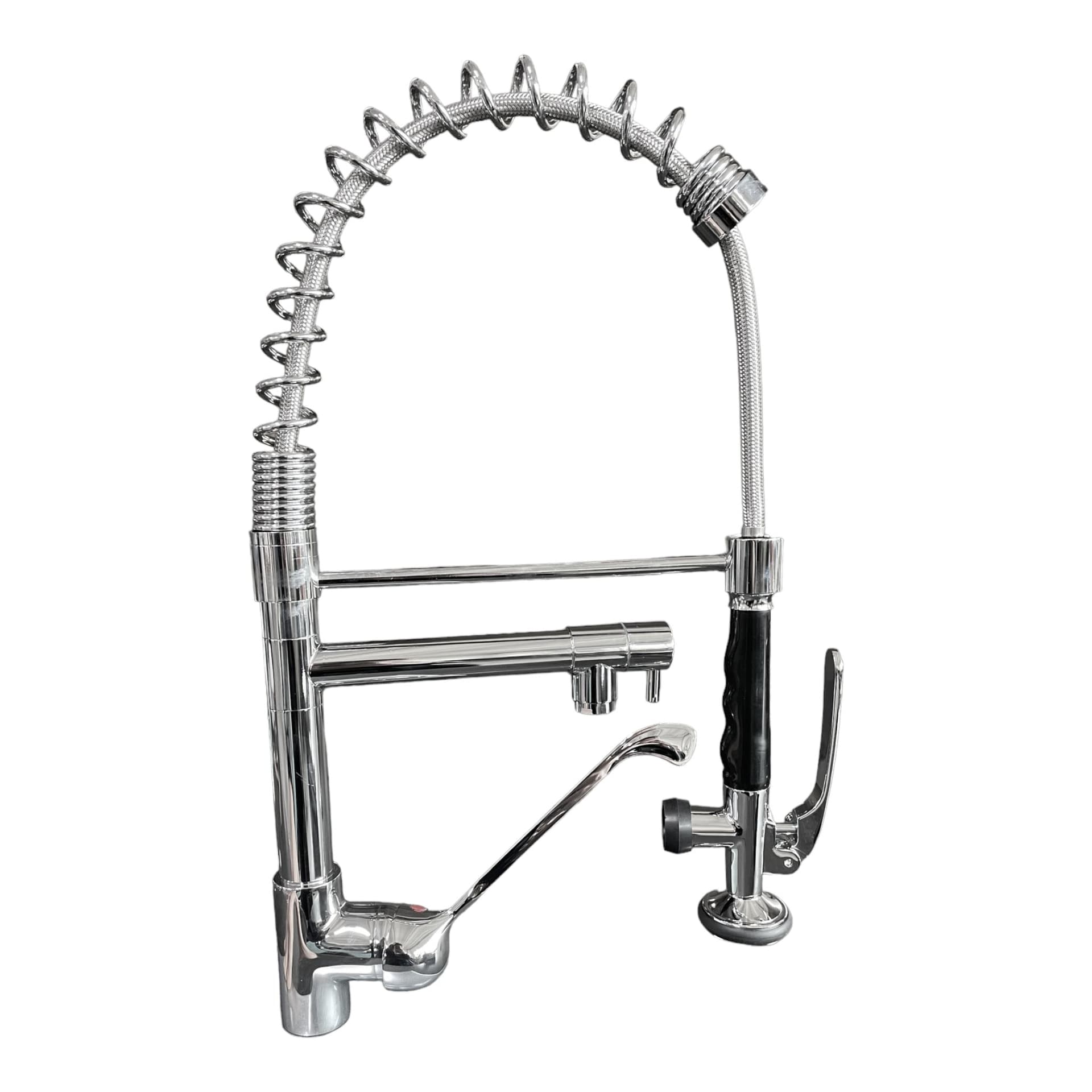 Rubinetto per cucina industriale con leva clinica e doccetta multigetto – Bagnoclic – sport