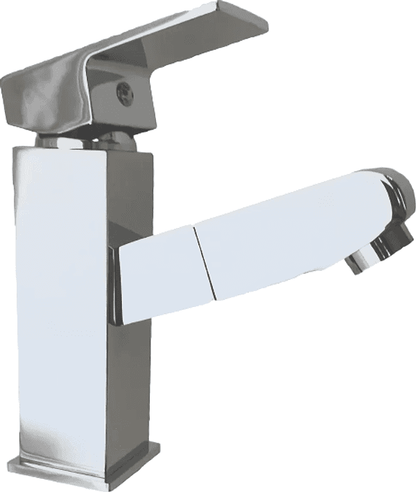 Rubinetto miscelatore lavabo con doccia estraibile – Bagnoclic – grigio