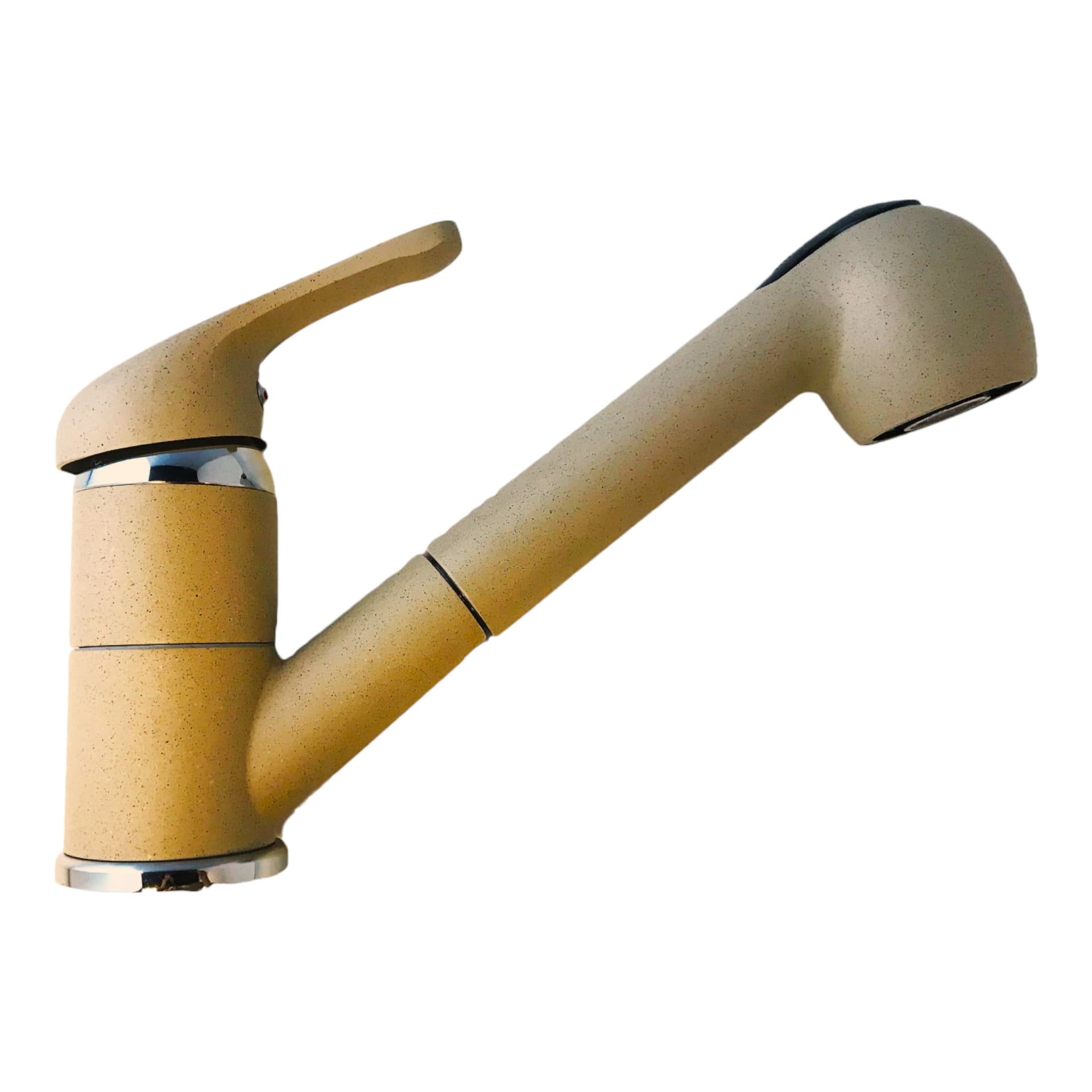 Rubinetto miscelatore granito avena con doccia estraibile – Bagnoclic – legno