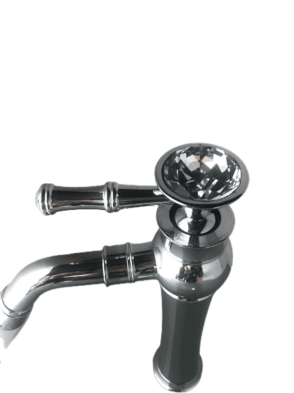 Rubinetto miscelatore joystick per bagno o cucina, vintage con cristalli - 3