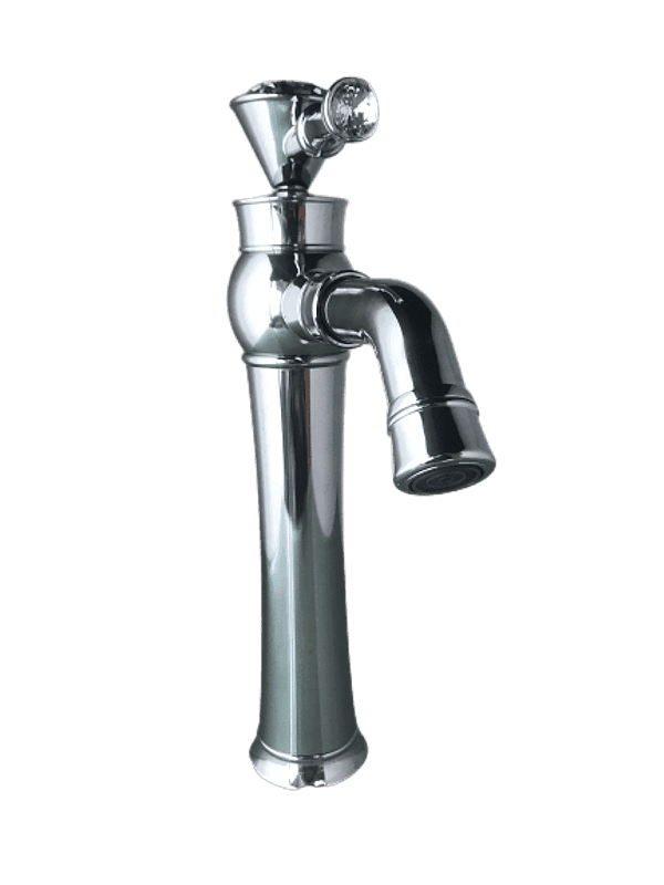 Rubinetto miscelatore joystick per bagno o cucina, vintage con cristalli - 4
