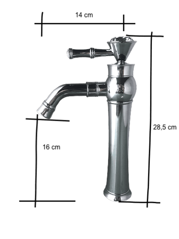 Rubinetto miscelatore joystick per bagno o cucina, vintage con cristalli - 5