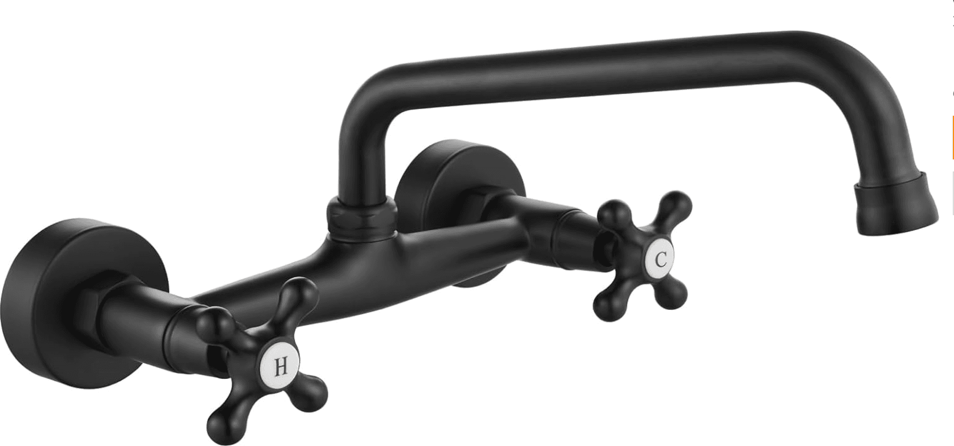 Rubinetto a parete nero opaco – Bagnoclic – moderno