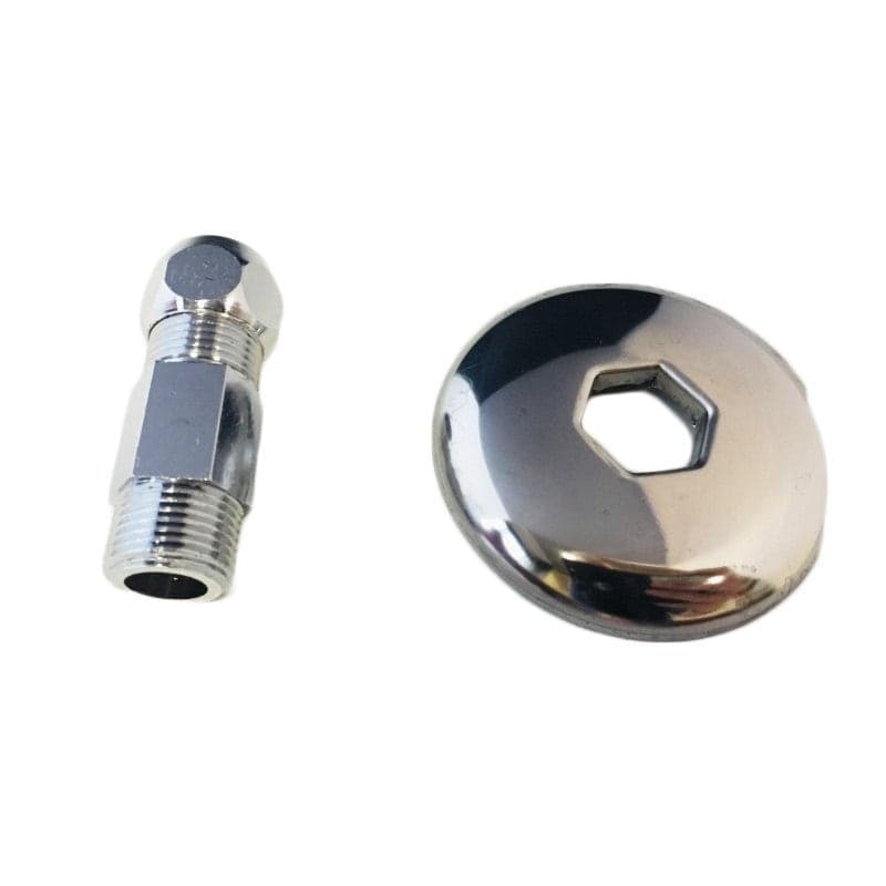 Niplex scorrevole con rosone, attacco da 3/8X10, tutto in ottone - 2
