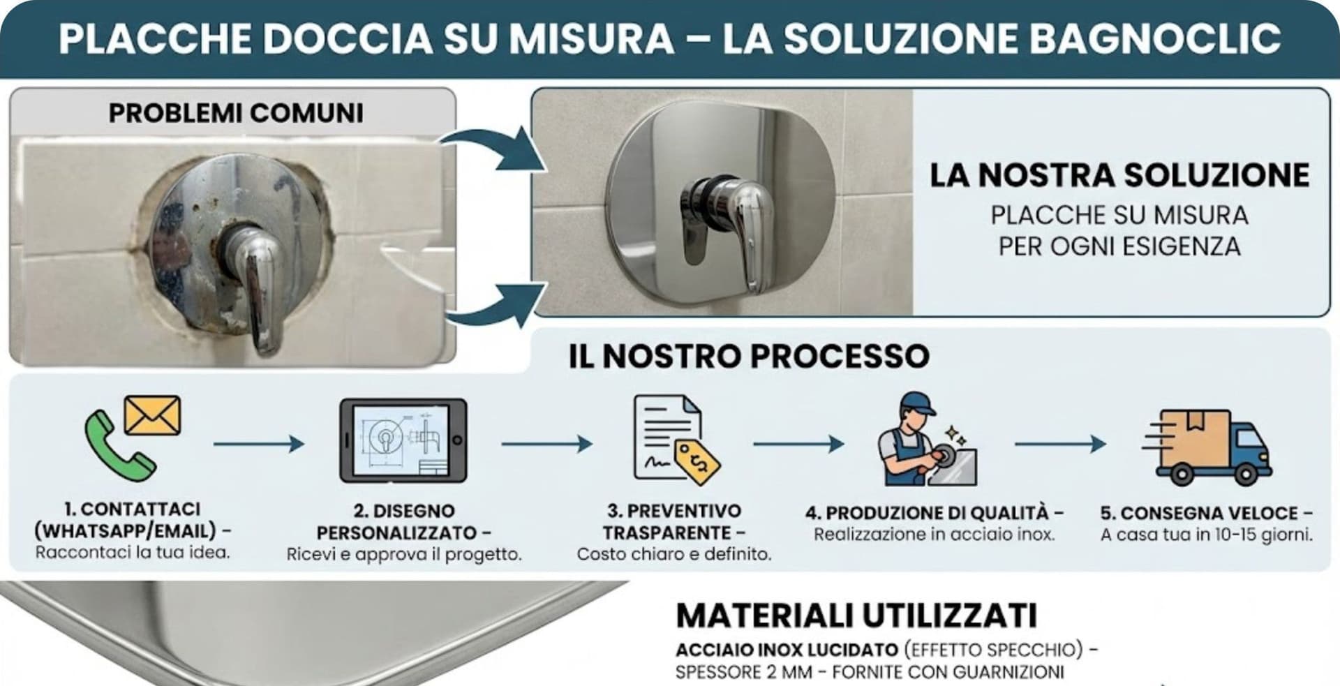 Placca piastra copertura, su misura - 8