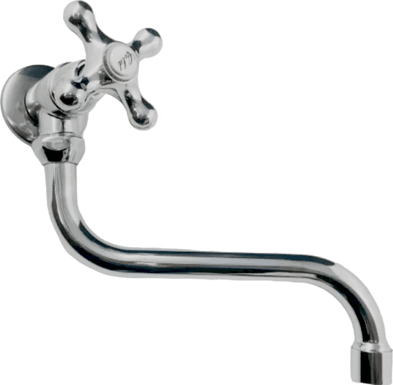 Rubinetto a parete vintage acqua fredda canna girevole – Bagnoclic – moderno