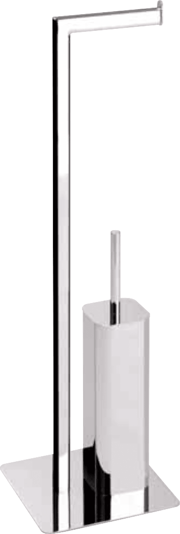 Piantana porta rotolo con scopino wc in metallo – Bagnoclic – moderno