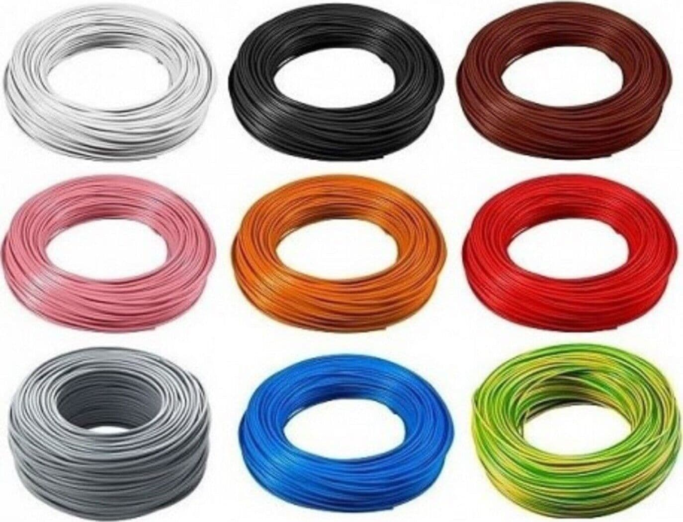 CAVO BIANCO CORDINA UNIPOLARE FILO ELETTRICO EXNO7VK FS17 1,5 2,5 4 6 MMQ - 1