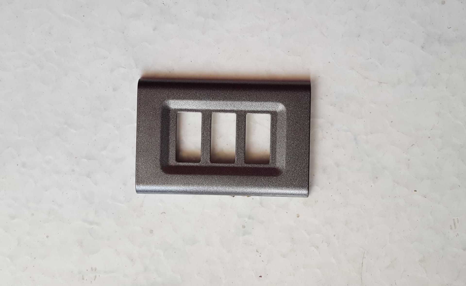 PLACCA GRIGIO METALLIZZATO IN ABS PER SCATOLE RETTANGOLARI SERIE ELITE - 2