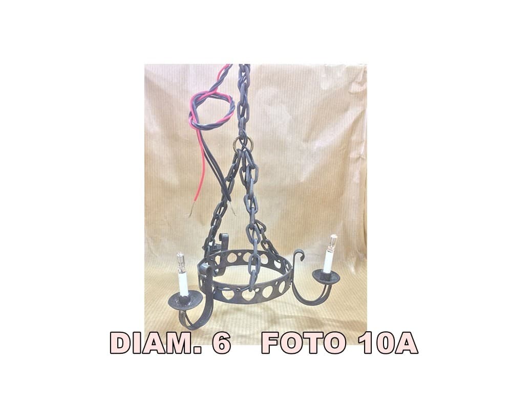 LAMPADARIO LAMPADARI IN OTTONE LUCE 12V.  PER PRESEPI - 6