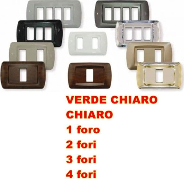 PLACCA VERDE CHIARO IN ABS PER SCATOLE RETTANGOLARI SERIE ECLIPSE