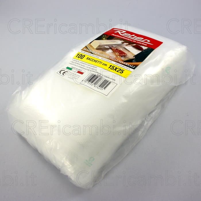 Sacchetti 15x25 cm, 100 pezzi, Sottovuoto, Universali - 2