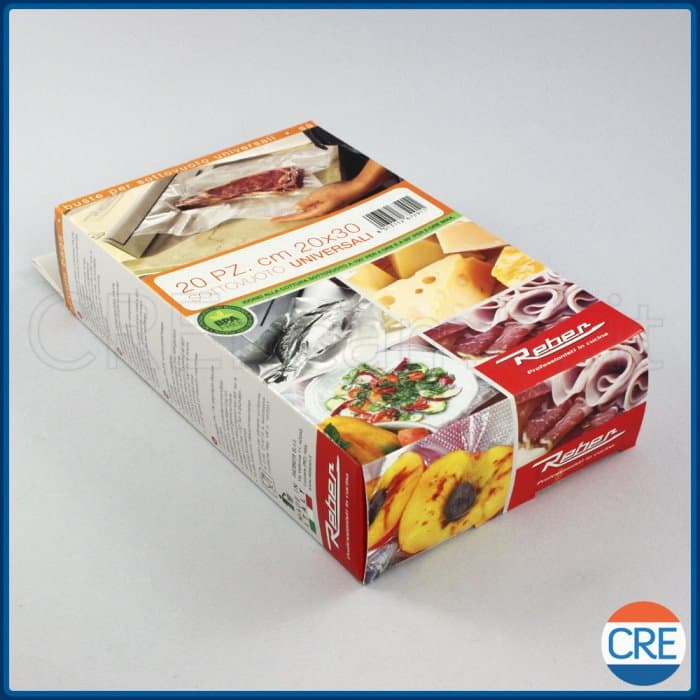 Sacchetti 20x30 cm, 20 pezzi, Goffrati, Sottovuoto e Cottura, Universali, BPA Free - 2