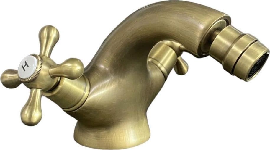Rubinetto bagno bidet con snodo vintage, maniglie a stella bronzato – Bagnoclic