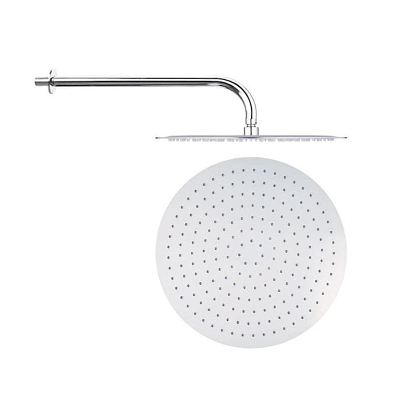 Soffione Doccia 20 Cm Con Braccio Doccia 25 Tutto Acciaio Inox - 3