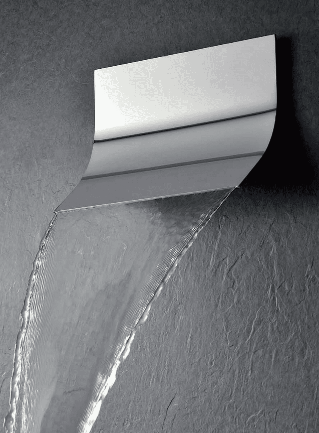 Soffione bocca vasca o doccia a cascata completa – Bagnoclic – grigio