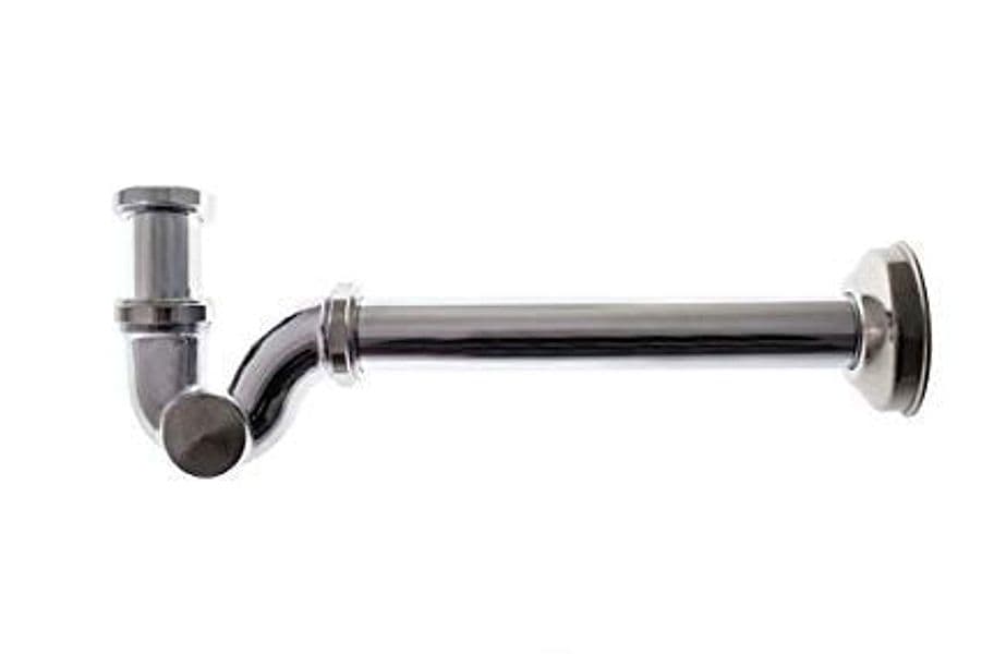 Sifone Ottone Cromato Di Scarico Da 1.1/4" A S Per Lavabo Bidet Lavandino - 3