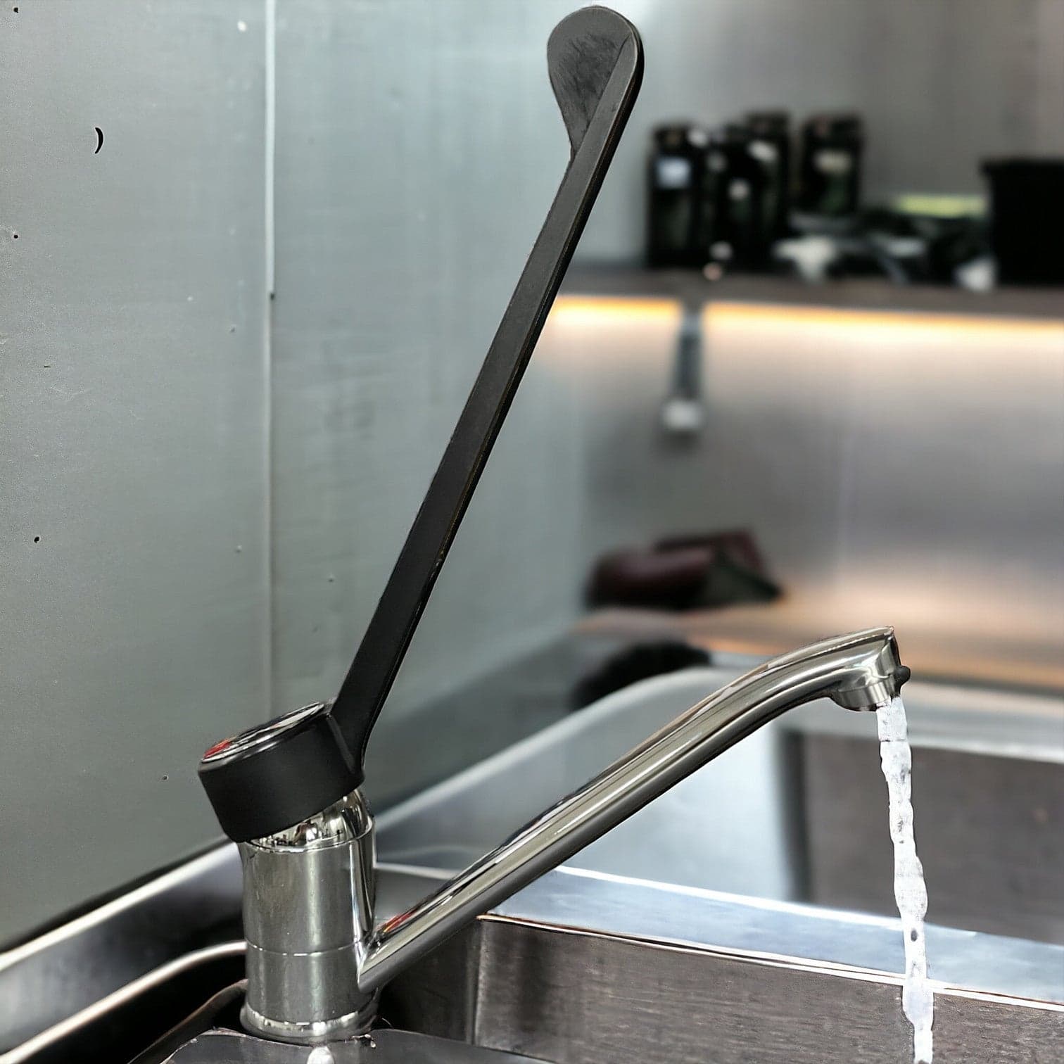 Miscelatore per cucina ristorante bar con leva clinica nera - 4