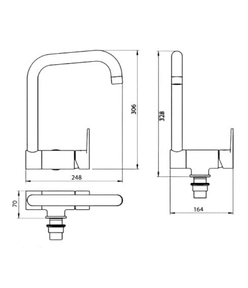Miscelatore per cucina sottofinestra abbattibile in Rubinetti per lavelli da cucina BagnoClic.it - Pregnana Milanese, commercioVirtuoso.it