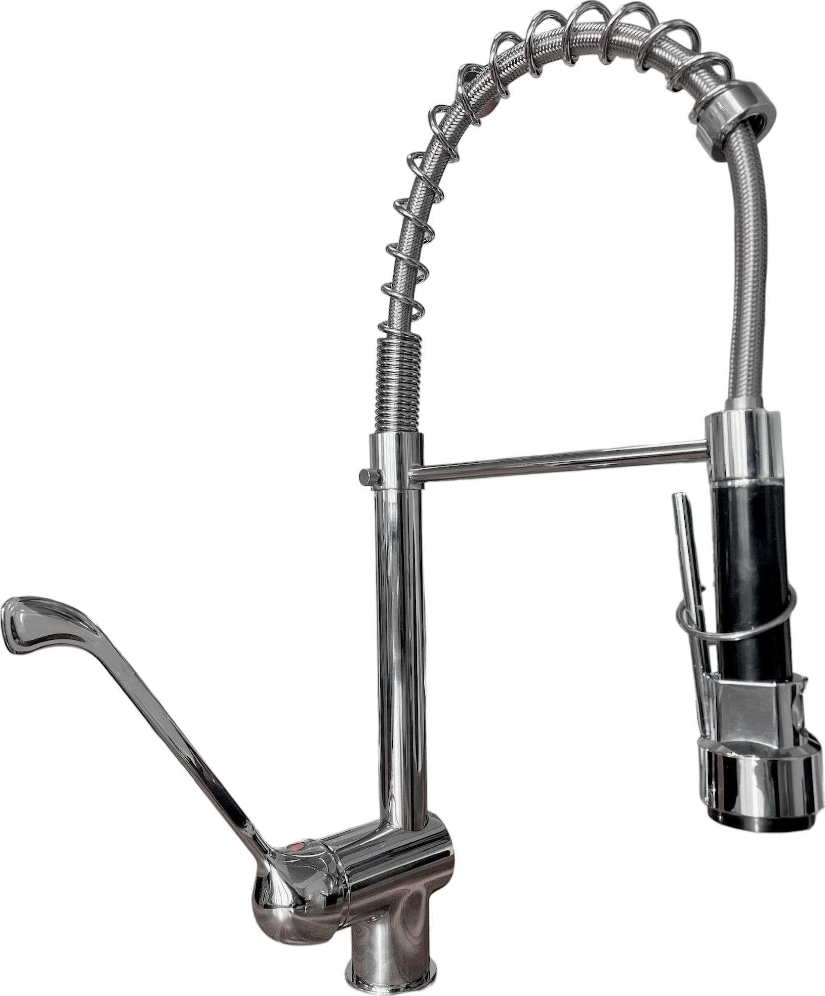 Rubinetto cucina industriale 50 cm in ottone con leva clinica e doccetta professionale in Rubinetti per lavelli da cucina BagnoClic.it - Pregnana Milanese, commercioVirtuoso.it
