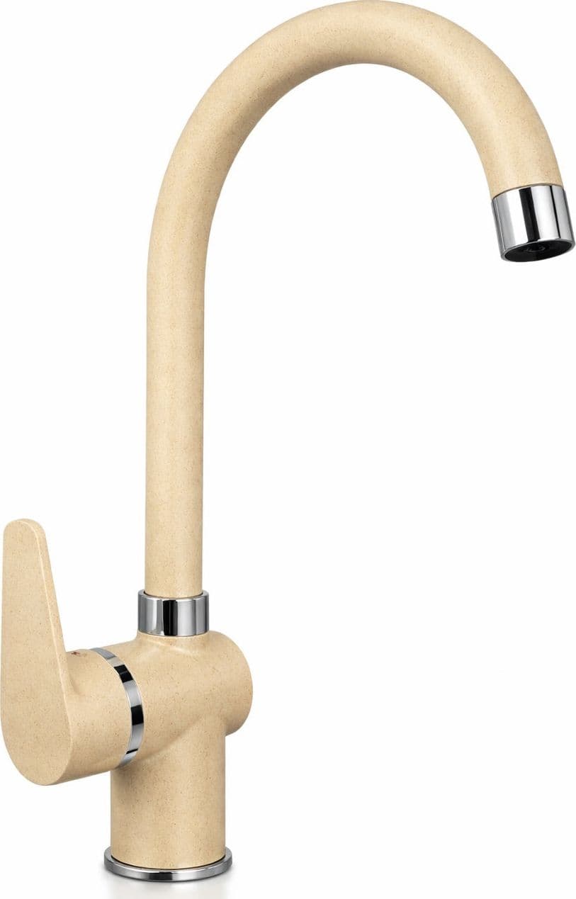 Miscelatore per cucina, canna girevole ad ombrello, finitura avena in Rubinetti per lavelli da cucina BagnoClic.it - Pregnana Milanese, commercioVirtuoso.it